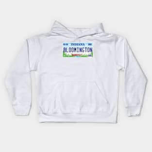 Bloomington Indiana License Plate Kids Hoodie